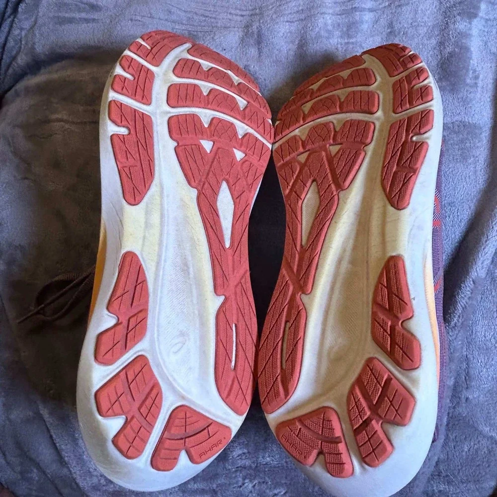 ASICS GT-2000 13 Womens 9.5 Wide Running Shoes Purple Orange 1012B457 Sneaker